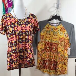 Lularoe Randy tee + Classic T L NWT